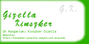 gizella kinszker business card